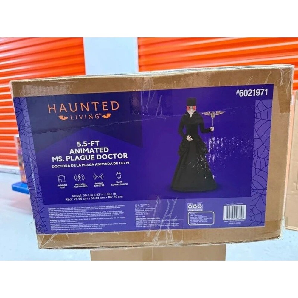 Haunted living animated MS Plague doctor Halloween animatronic SEALED ships fast